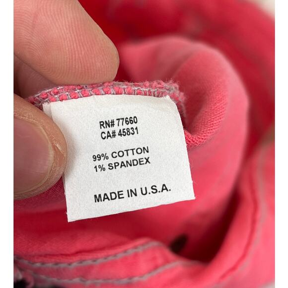 Chaser womens 30 pink straight jeans ankle zip lightweight spring pants new - Picture 4 of 4